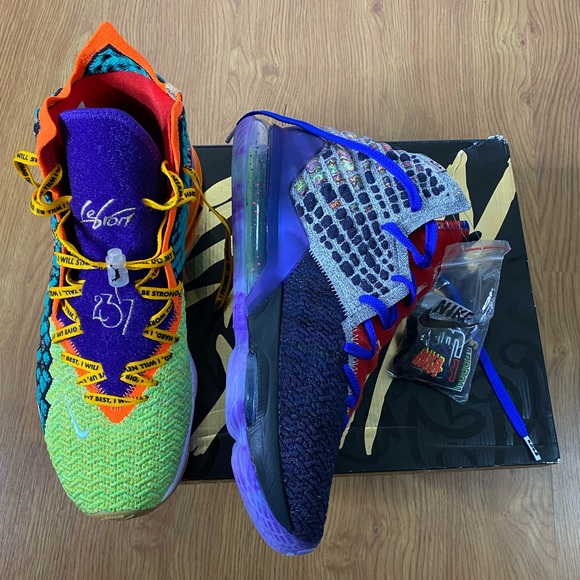 Brand New LeBron James 17 What The Size 14 Multicolored Sneaker Box Included - Picture 13 of 16
